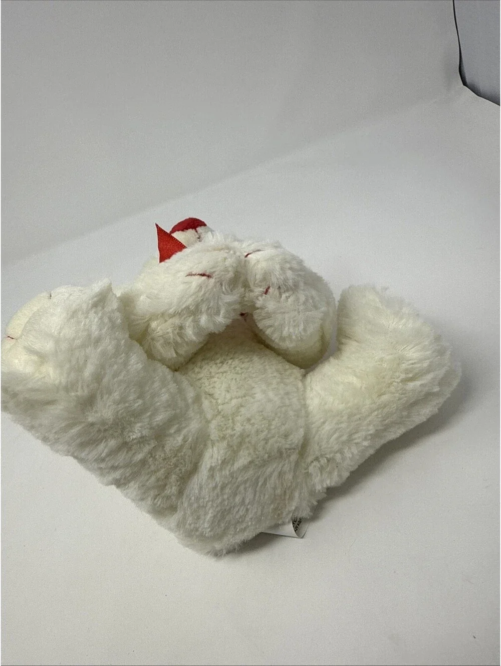 White Teddy Bear Plush Valentines